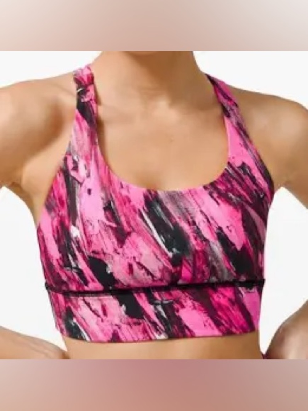 Lululemon Energy Bra Long Line in the vibrant Incentive Refresh Multi abstract🌺